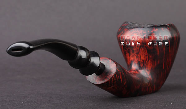 丹麦Erik Nording石楠木手工烟斗 FREEHAND ORANGE SMOOTH 酒红04-3