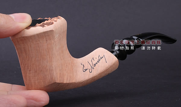 丹麦Erik Nording石楠木手工签名烟斗 SIGNATURE SMOOTH 原木01-11
