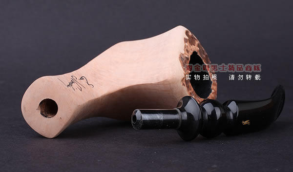 丹麦Erik Nording石楠木手工签名烟斗 SIGNATURE SMOOTH 原木01-8