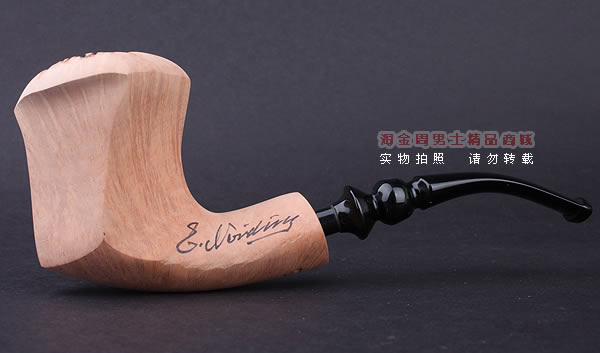丹麦Erik Nording石楠木手工签名烟斗 SIGNATURE SMOOTH 原木03-4