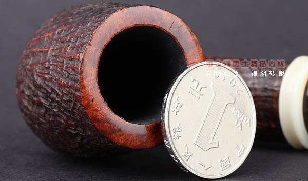 美国大师TODD M.JOHNSON Neptune进口石楠木手工烟斗 粗面27N12-5