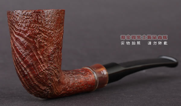 美国大师TODD M.JOHNSON Neptune进口石楠木手工烟斗 粗面24N27-1