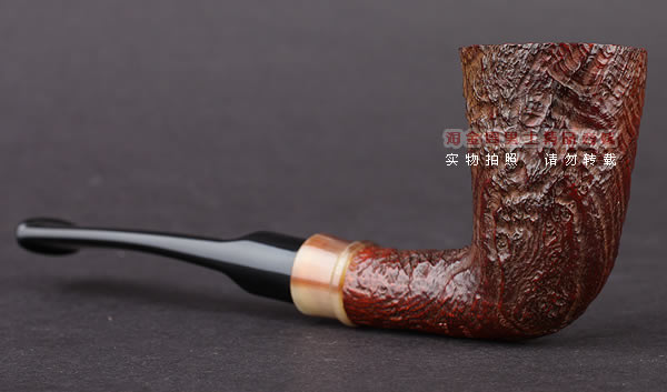 美国大师TODD M.JOHNSON Neptune进口石楠木手工烟斗 粗面24N27-2