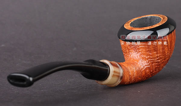 美国大师TODD M.JOHNSON Neptune进口石楠木手工烟斗 粗面24N52-3