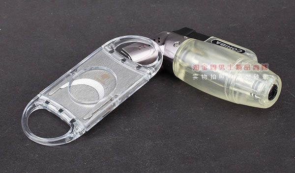 皇冠烟具 高希霸cohiba雪 茄剪打火机礼盒套装 火云40-6