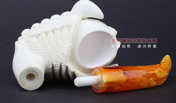 原装进口 意大利LUBINSKI鲁宾斯基大号海泡石烟斗 6件套装L32-7