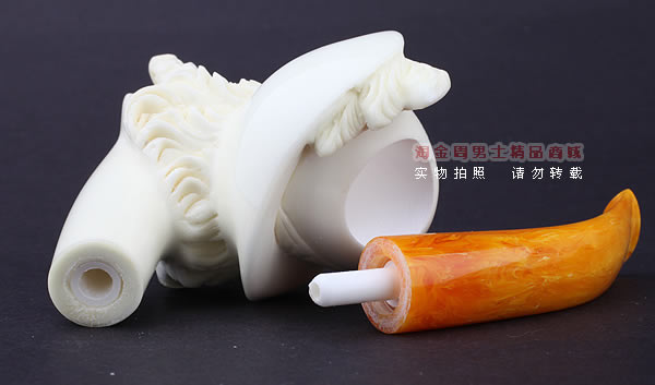 原装进口 意大利LUBINSKI鲁宾斯基大号海泡石烟斗 6件套装L34-7