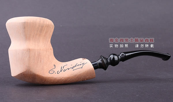 丹麦Erik Nording石楠木手工签名烟斗 SIGNATURE SMOOTH 原木14-4