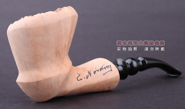 丹麦Erik Nording石楠木手工签名烟斗 SIGNATURE SMOOTH 原木15-1