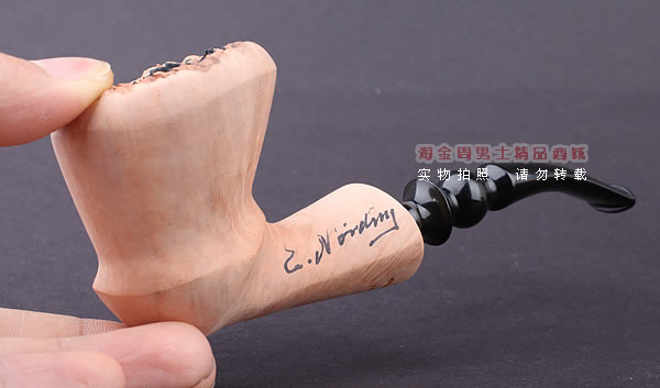 丹麦Erik Nording石楠木手工签名烟斗 SIGNATURE SMOOTH 原木15-9