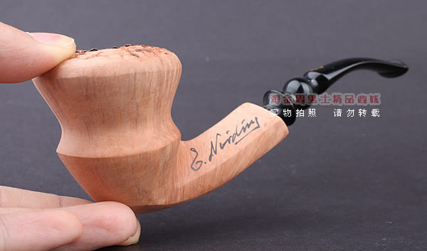 丹麦Erik Nording石楠木手工签名烟斗 SIGNATURE SMOOTH 原木16-10