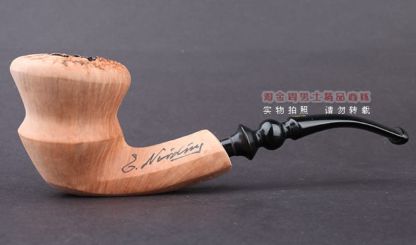 丹麦Erik Nording石楠木手工签名烟斗 SIGNATURE SMOOTH 原木16-4