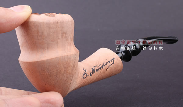 丹麦Erik Nording石楠木手工签名烟斗 SIGNATURE SMOOTH 原木17-10