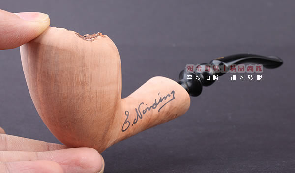 丹麦Erik Nording石楠木手工签名烟斗 SIGNATURE SMOOTH 原木20-10