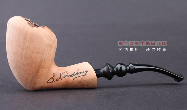 丹麦Erik Nording石楠木手工签名烟斗 SIGNATURE SMOOTH 原木20-4