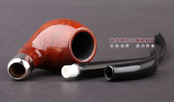 德国华云VAUEN churchwarden进口石楠木烟斗 丘吉瓦登3604 双嘴-8