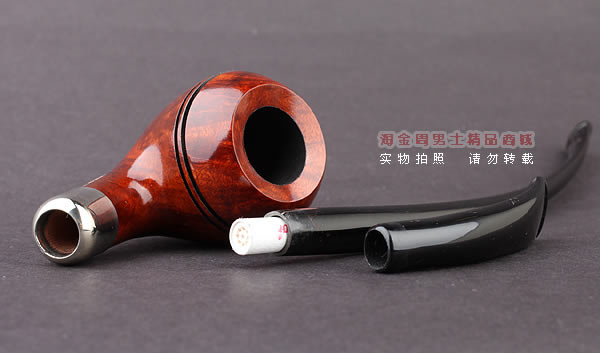 德国华云VAUEN churchwarden进口石楠木烟斗 丘吉瓦登3608 双嘴-8