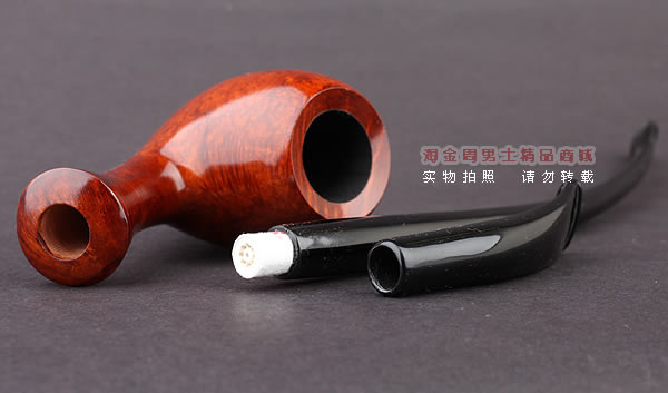 德国华云VAUEN churchwarden进口石楠木烟斗 丘吉瓦登3641 双嘴-7