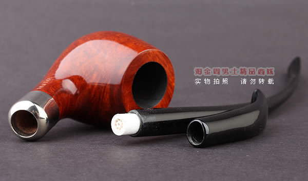 德国华云VAUEN churchwarden进口石楠木烟斗 丘吉瓦登3661 双嘴-7