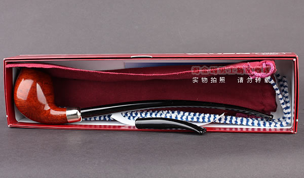 德国华云VAUEN churchwarden进口石楠木烟斗 丘吉瓦登3671 双嘴-12