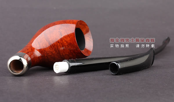 德国华云VAUEN churchwarden进口石楠木烟斗 丘吉瓦登3671 双嘴-8