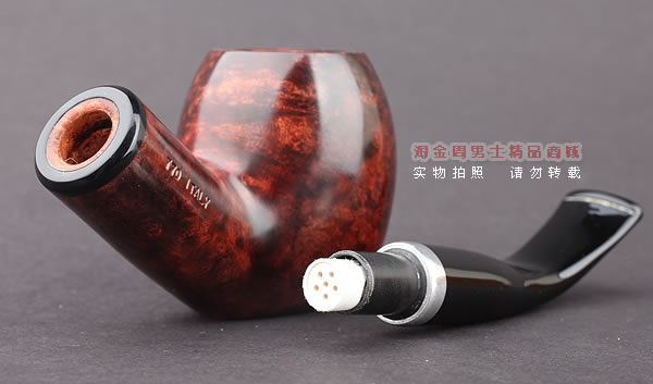 原装进口 意大利丹尼克denicool石楠木烟斗 6件套装银圈酒红770-6