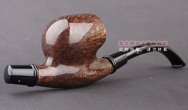 原装进口 正品意大利brebbia芭比石楠木烟斗 双滤芯棕色斗-1