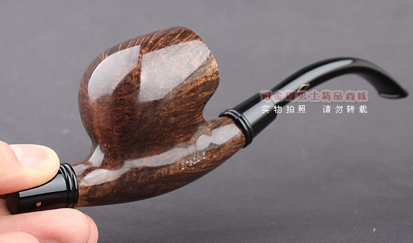 原装进口 正品意大利brebbia芭比石楠木烟斗 双滤芯棕色斗-8