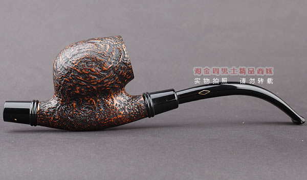 原装进口 正品意大利brebbia芭比石楠木烟斗 双滤芯粗面斗-3