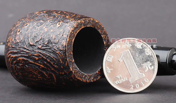 原装进口 正品意大利brebbia芭比石楠木烟斗 双滤芯粗面斗-4