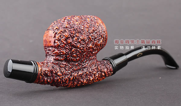 原装进口 正品意大利brebbia芭比石楠木烟斗 双滤芯乡村喷砂斗-1