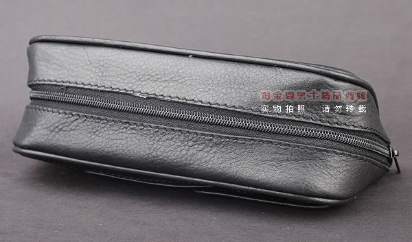进口烟具 原装正品意大利lubinski真皮2斗烟斗皮包 I703 黑色-2
