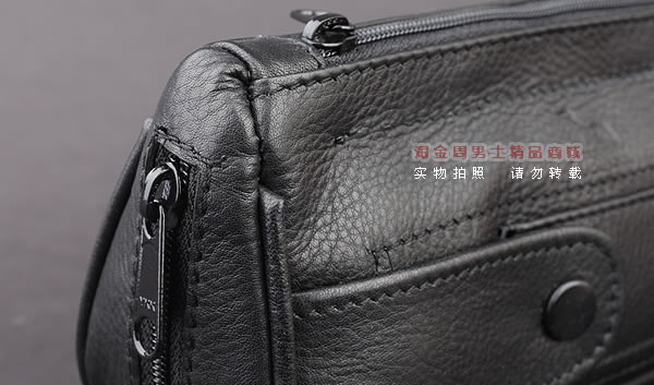 进口烟具 原装正品意大利lubinski真皮2斗烟斗皮包 I703 黑色-7