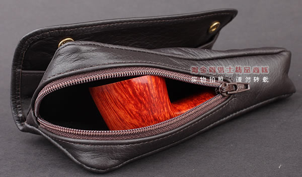 进口烟具 原装正品意大利lubinski真皮单斗烟斗皮包 I803-6