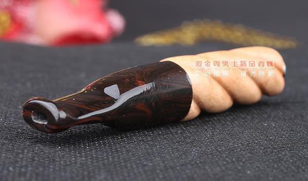 进口烟具 法国CC CHACOM石楠木烟嘴 送9MM晶石滤芯10支 065原木-1