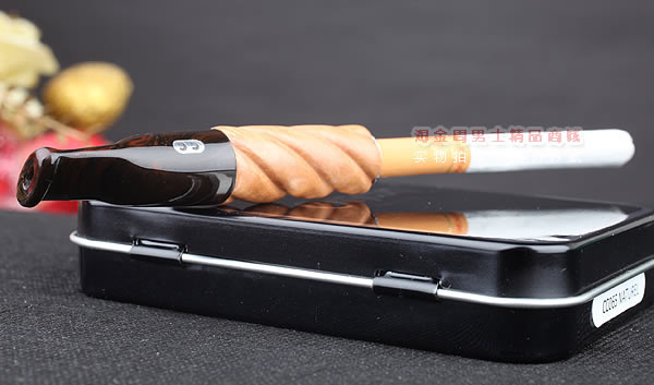 进口烟具 法国CC CHACOM石楠木烟嘴 送9MM晶石滤芯10支 065原木-5