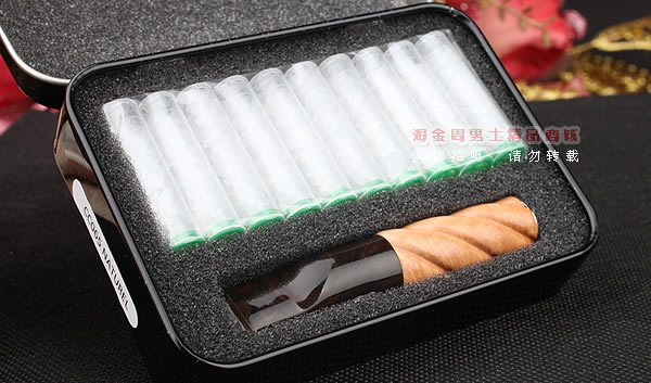 进口烟具 法国CC CHACOM石楠木烟嘴 送9MM晶石滤芯10支 065原木-6