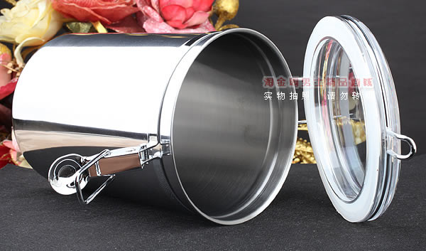 皇冠烟具 烟草茶叶不锈钢密封保湿罐 500克装FX177-1