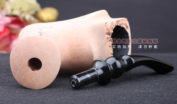 丹麦Erik Nording石楠木手工签名烟斗 STANDING 原木桌斗21-7