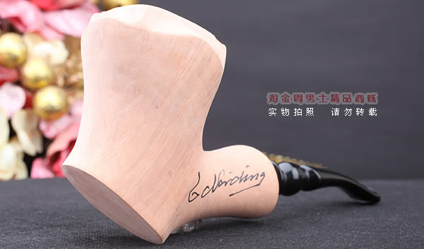 丹麦Erik Nording石楠木手工签名烟斗 STANDING 原木桌斗22-1