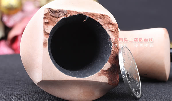 丹麦Erik Nording石楠木手工签名烟斗 STANDING 原木桌斗22-6