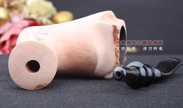 丹麦Erik Nording石楠木手工签名烟斗 STANDING 原木桌斗22-7