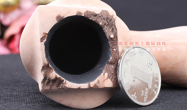 丹麦Erik Nording石楠木手工签名烟斗 STANDING 原木桌斗23-6