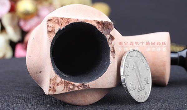 丹麦Erik Nording石楠木手工签名烟斗 STANDING 原木桌斗24-6