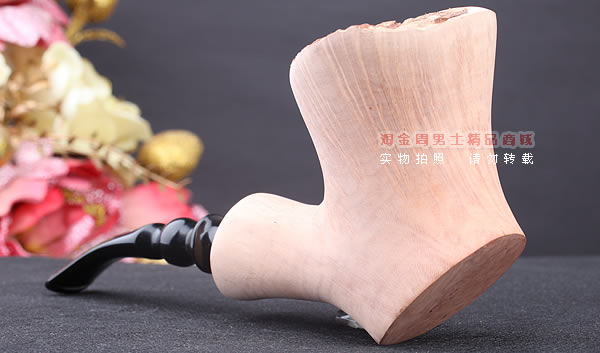 丹麦Erik Nording石楠木手工签名烟斗 STANDING 原木桌斗25-2