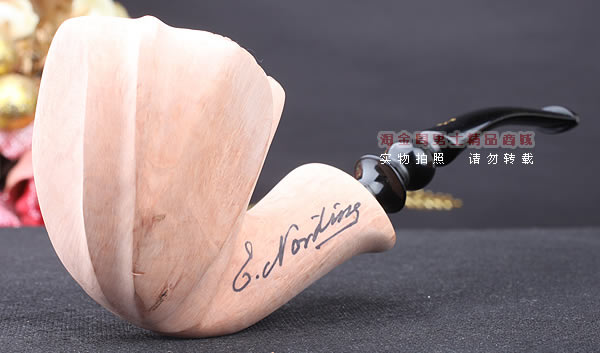 丹麦Erik Nording石楠木手工签名烟斗 SIGNATURE SMOOTH 原木26-1