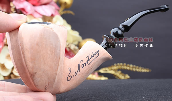 丹麦Erik Nording石楠木手工签名烟斗 SIGNATURE SMOOTH 原木26-10