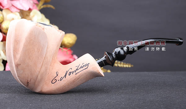 丹麦Erik Nording石楠木手工签名烟斗 SIGNATURE SMOOTH 原木26-4