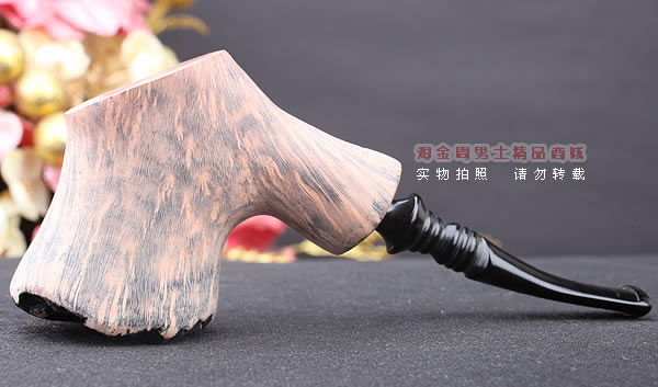 丹麦Erik Nording石楠木手工签名烟斗 SIGNATURE 原木桌斗33-5