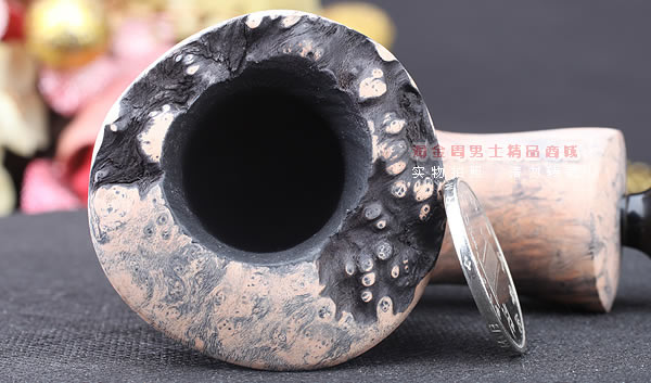 丹麦Erik Nording石楠木手工签名烟斗 SIGNATURE 原木桌斗33-6